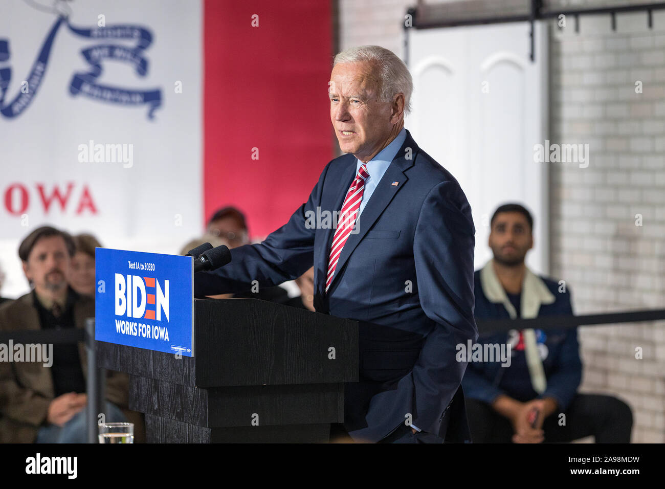 Former Vice President Joe Biden holding a presidential campaign rally ...