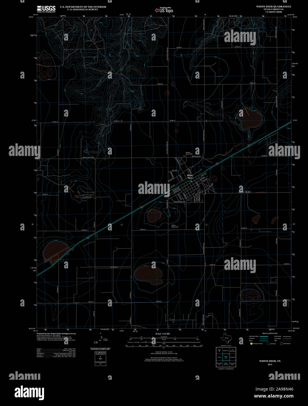 White deer texas map hires stock photography and images Alamy