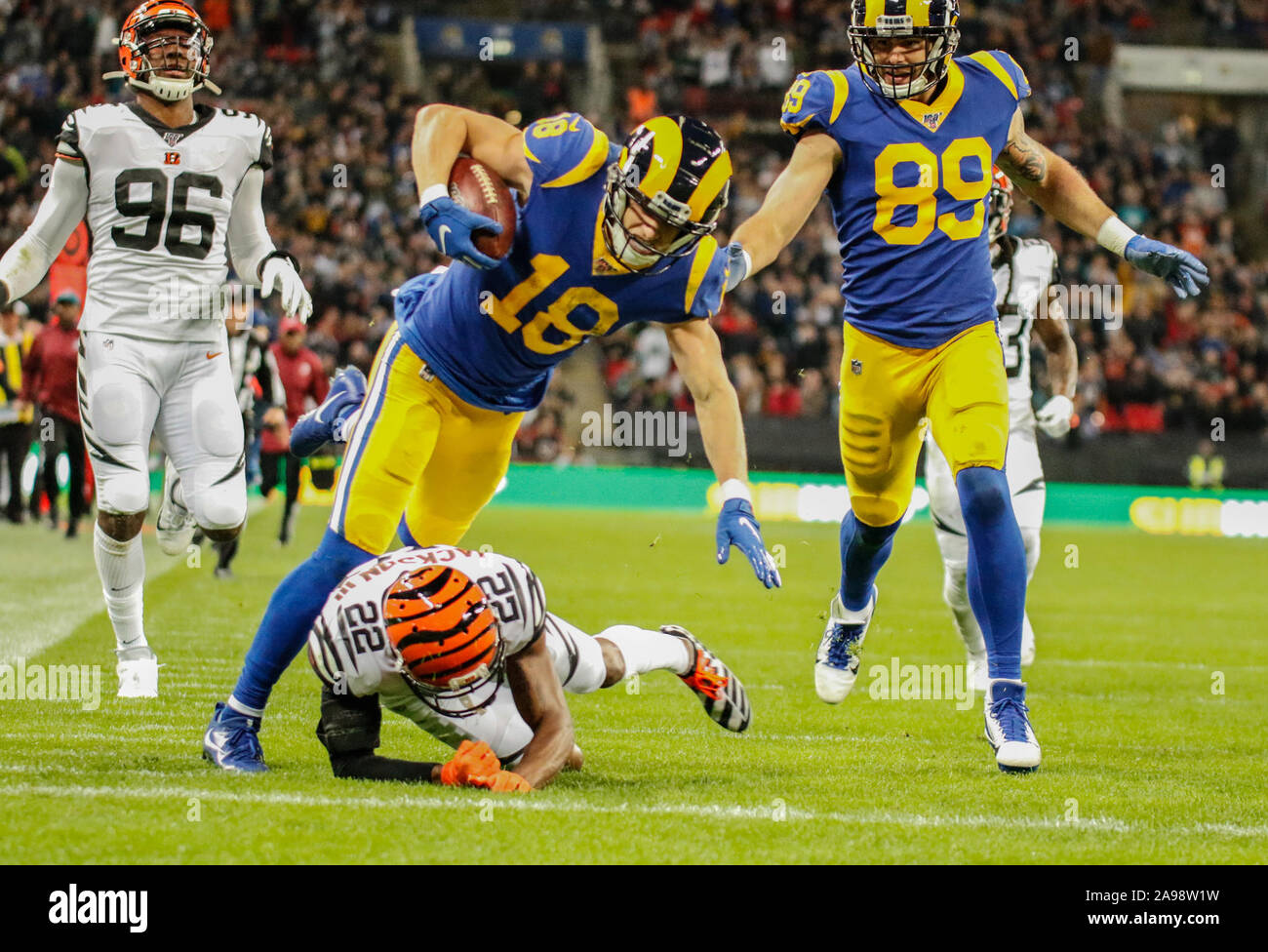 October 27 2019 London UK Los Angeles Rams Wide Receiver Cooper Kupp (18) touchdown During the