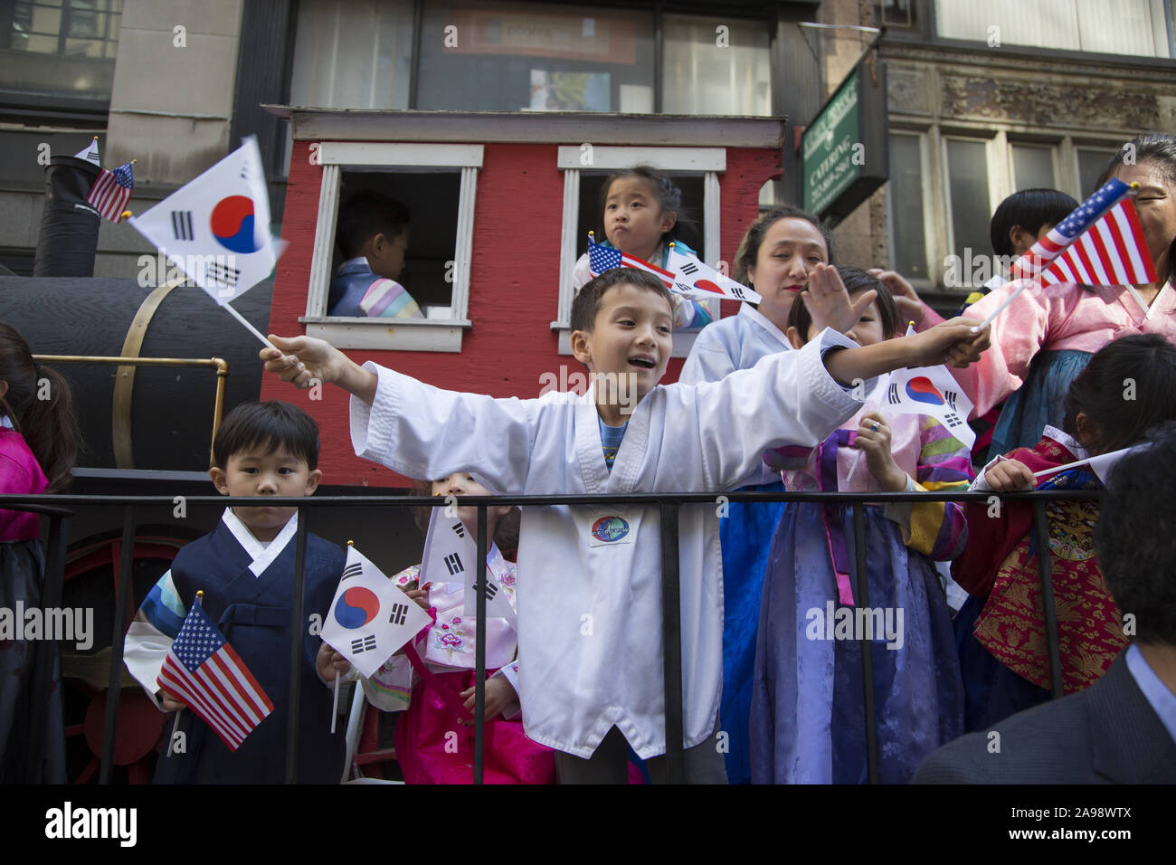 Annual Korean Day Parade along 6th Avenue in New York City Stock Photo