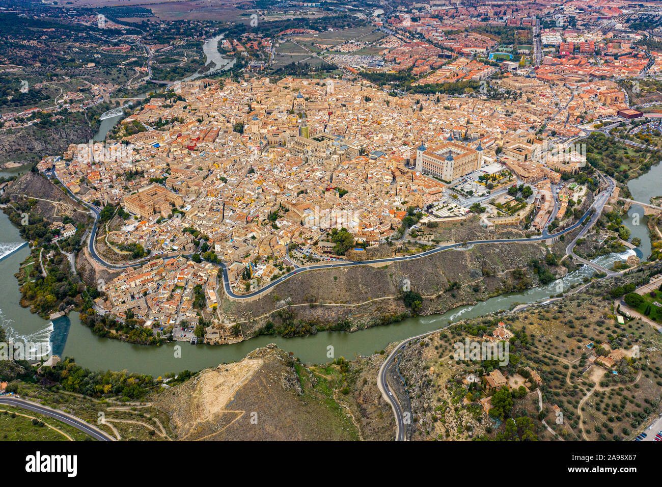 Aerial view of Toledo, Spain Stock Photo - Alamy
