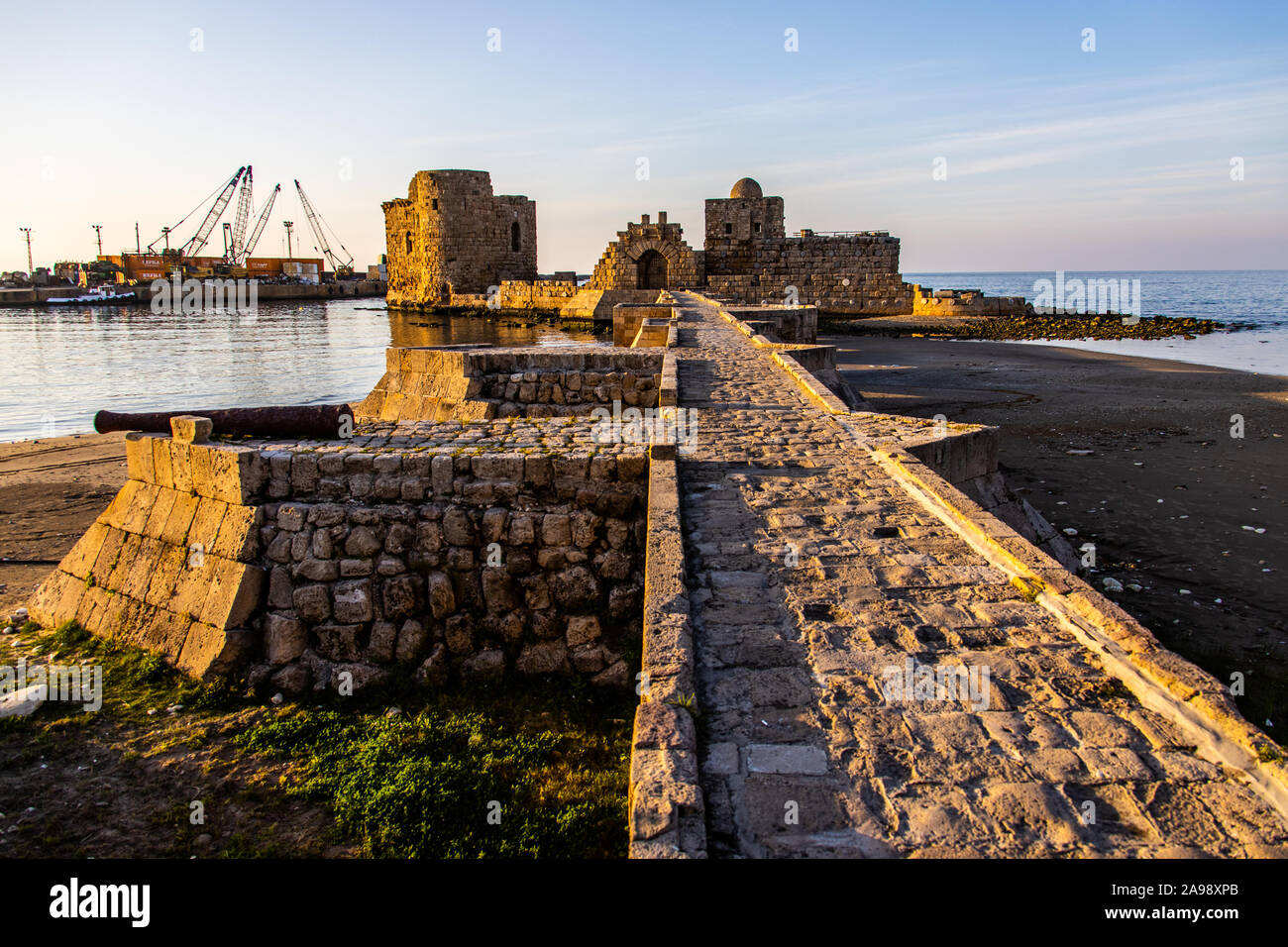 Sidon Sea Castle, Sidon, Lebanon Stock Photo