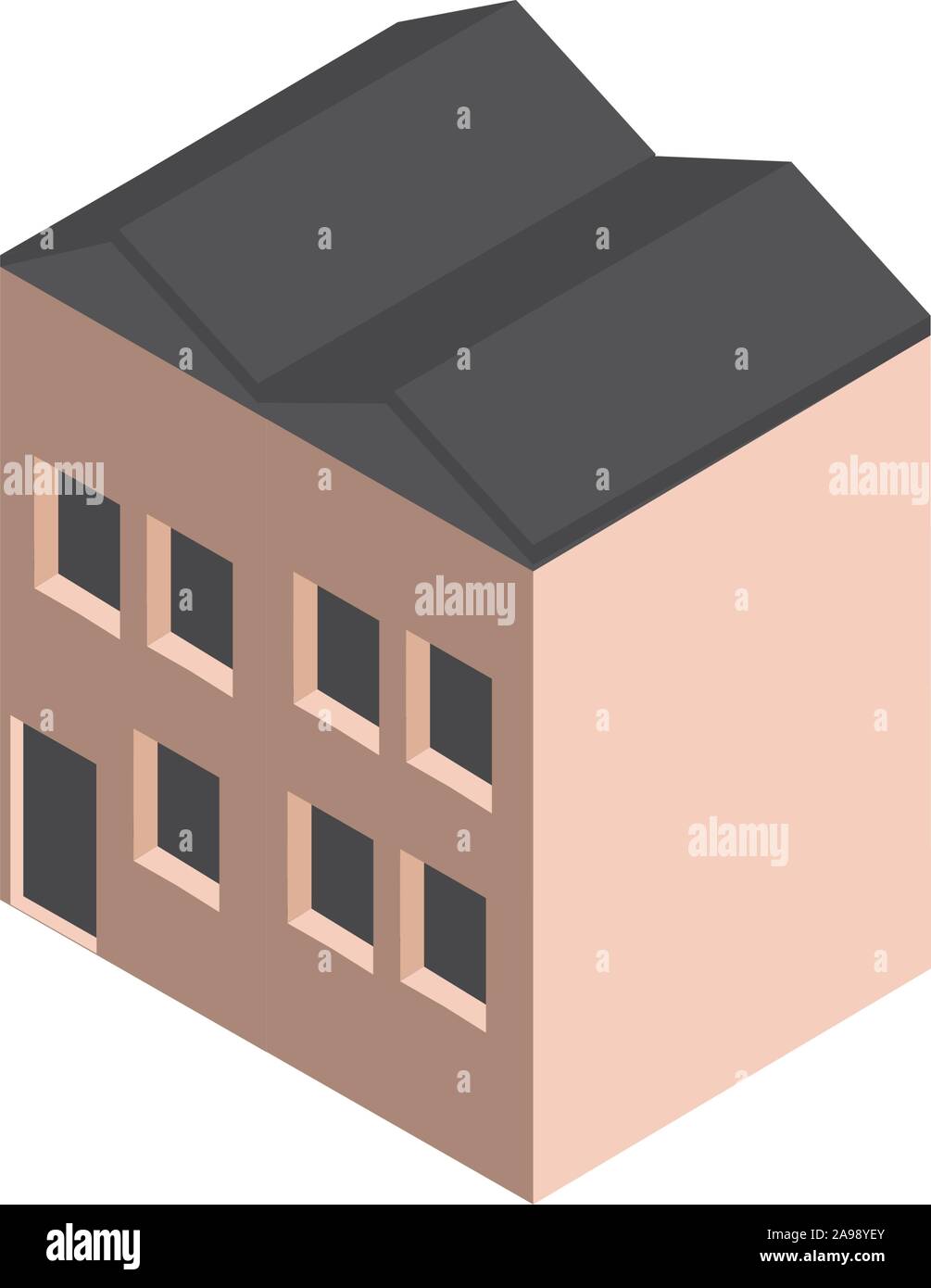 warehouse industry building isometric style vector illustration Stock ...