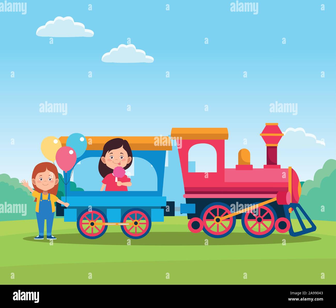 happy children day design with train with cartoon happy girls Stock Vector Image & Art - Alamy happy children day design with train with cartoon happy girls Stock Vector Image & Art - Alamy