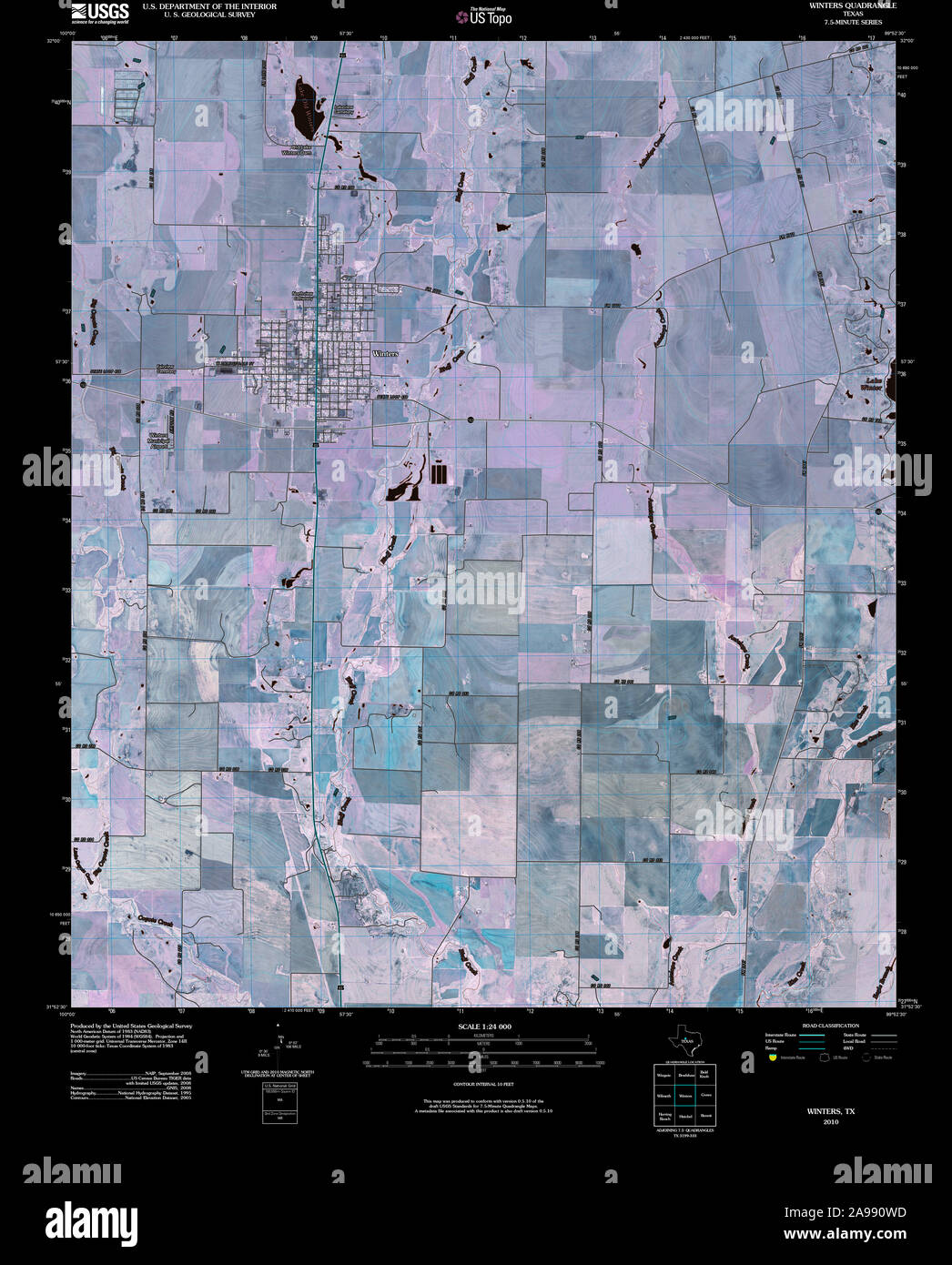 Map of winters texas hires stock photography and images Alamy