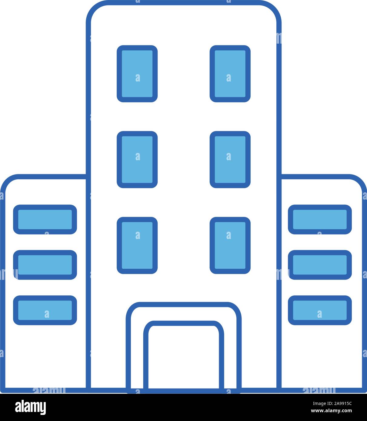 Building icon design, Architecture urban model downtown contemporary ...