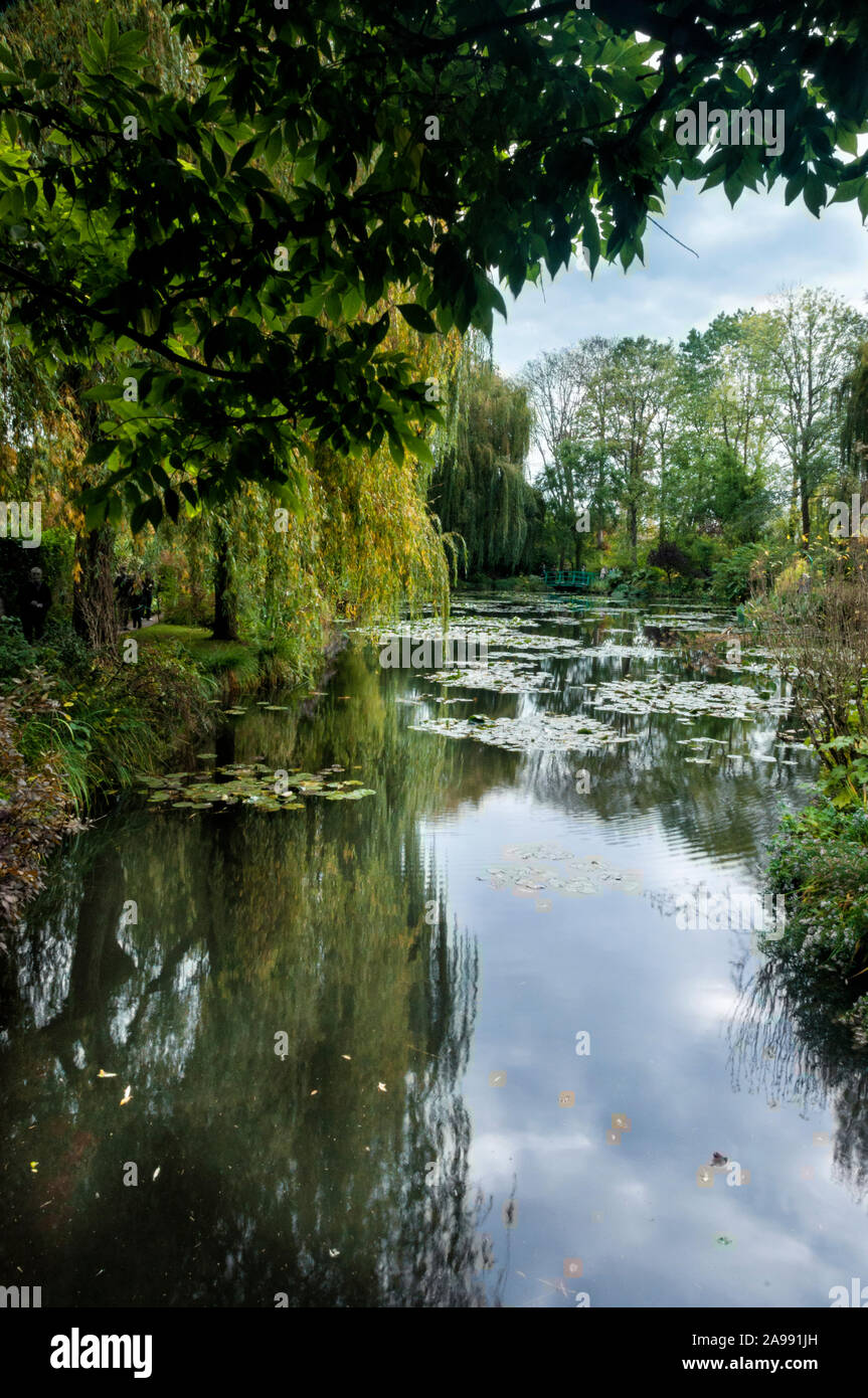Japanese garden with lily pond Stock Photo Alamy
