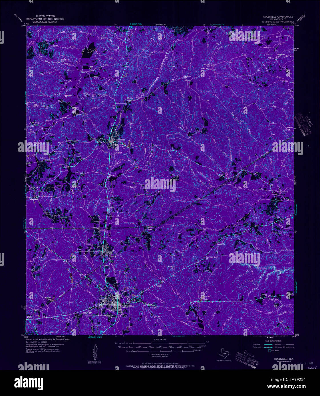 Map of woodville texas hires stock photography and images Alamy