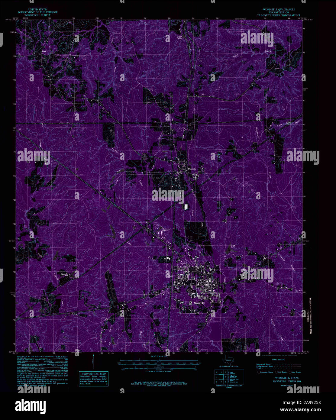 Map of woodville texas hires stock photography and images Alamy