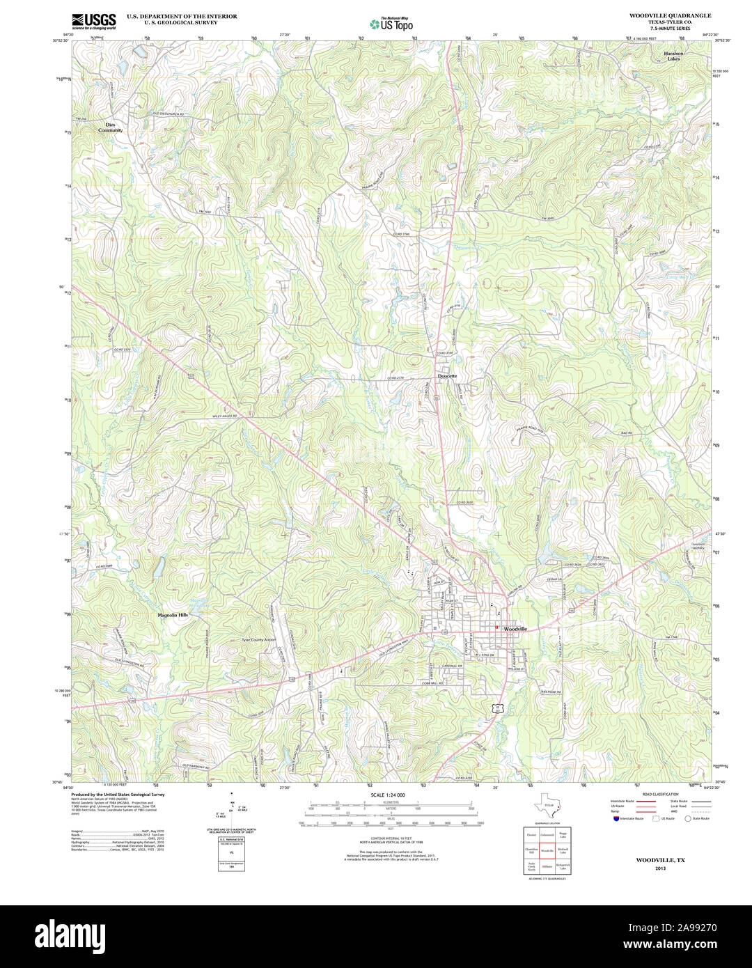 Map of woodville texas hires stock photography and images Alamy