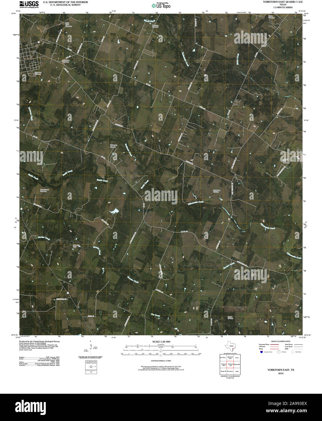 Map of yorktown texas Cut Out Stock Images & Pictures Alamy