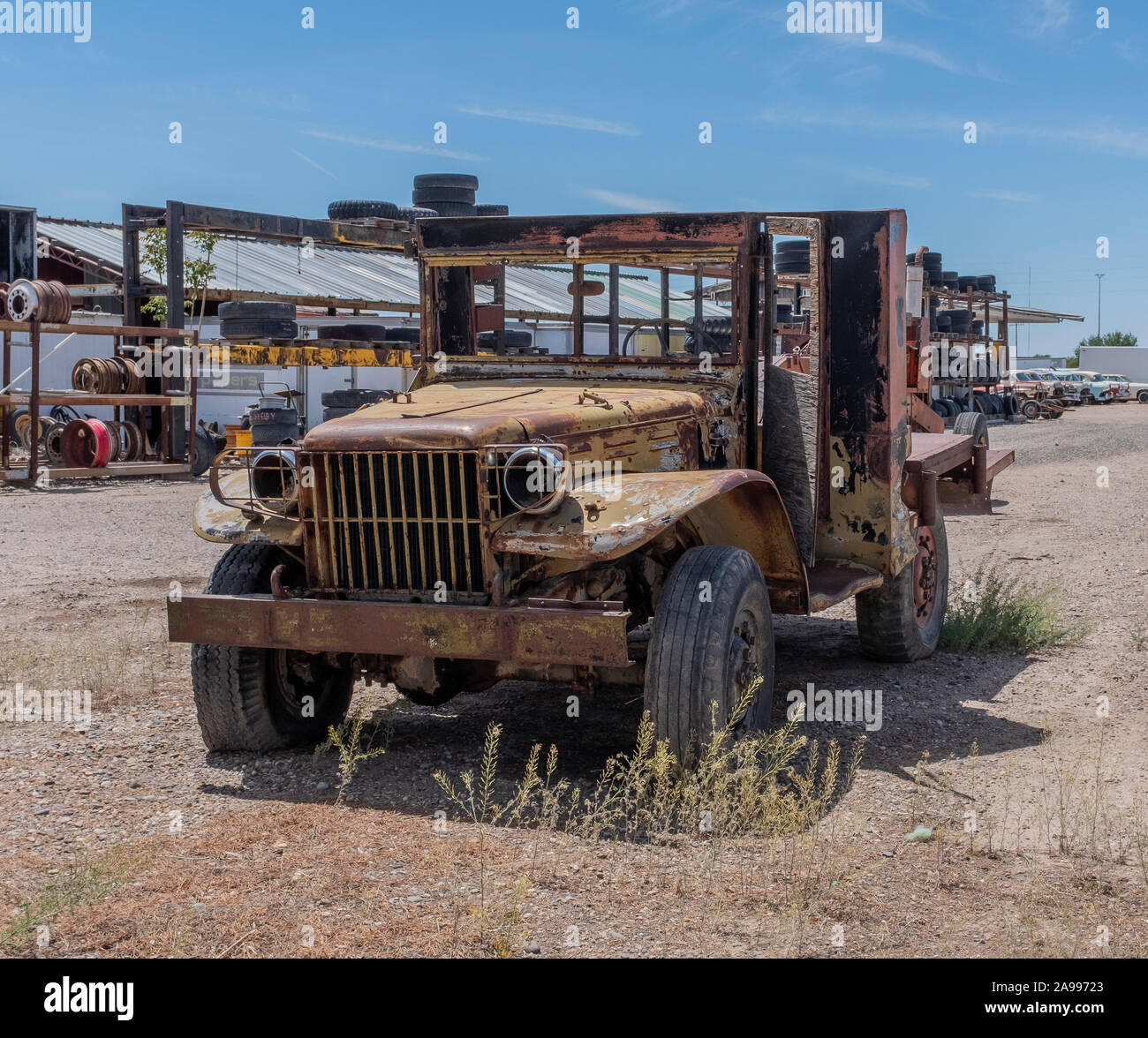 Broadway Truck Salvage, Albuquerque, New Mexico Stock Photo