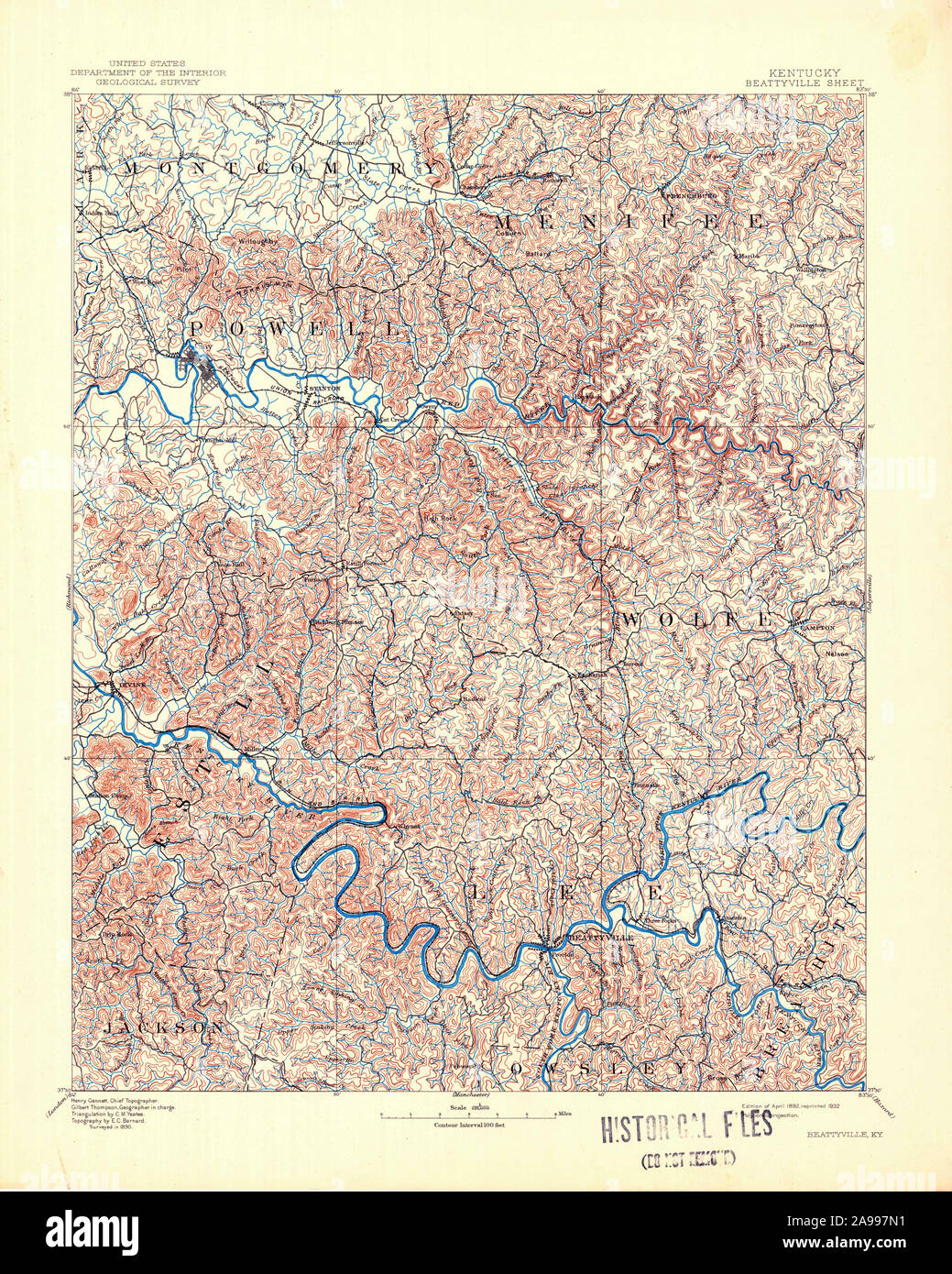 Map of beattyville hires stock photography and images Alamy