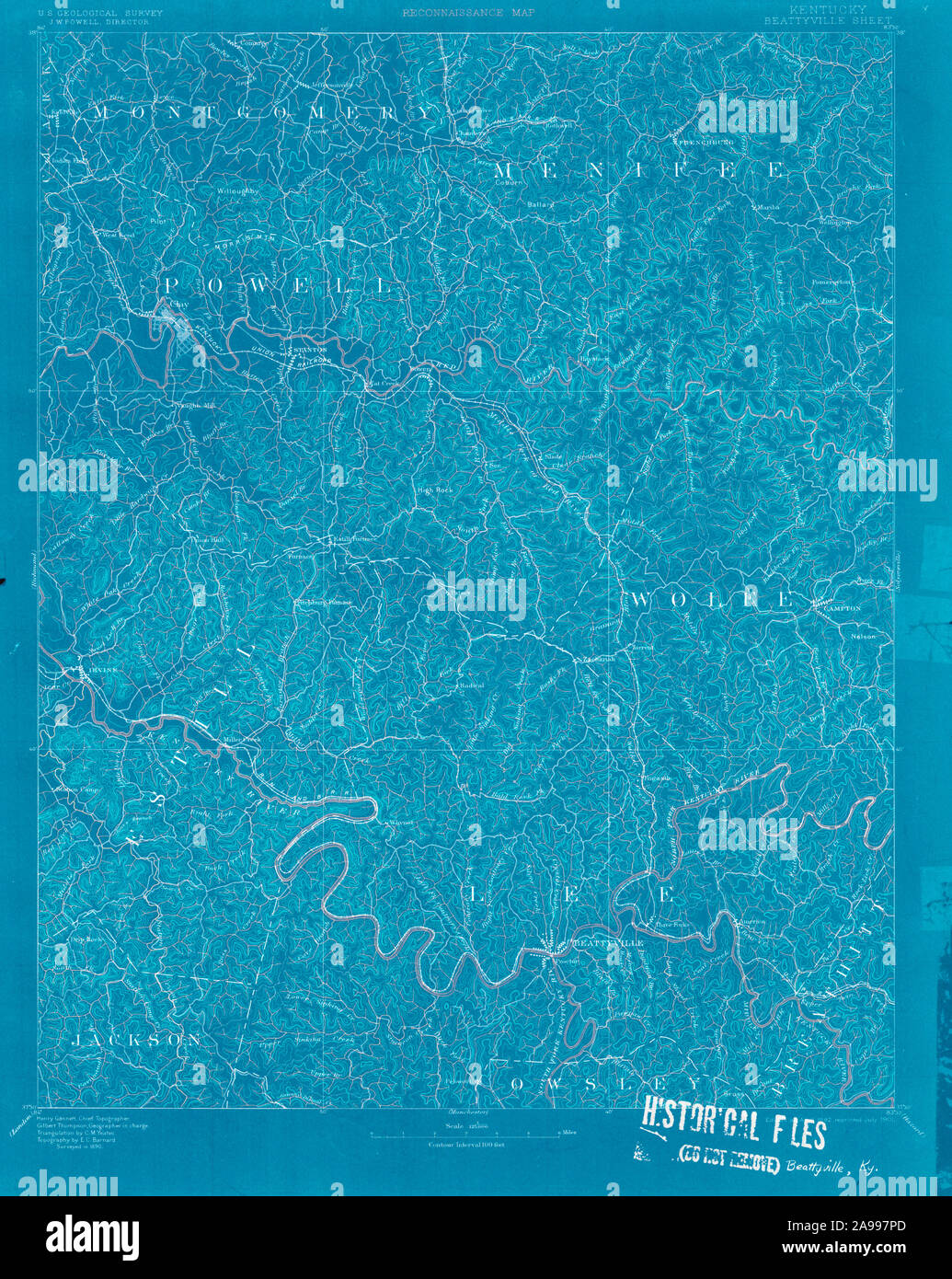 Map of beattyville hires stock photography and images Alamy