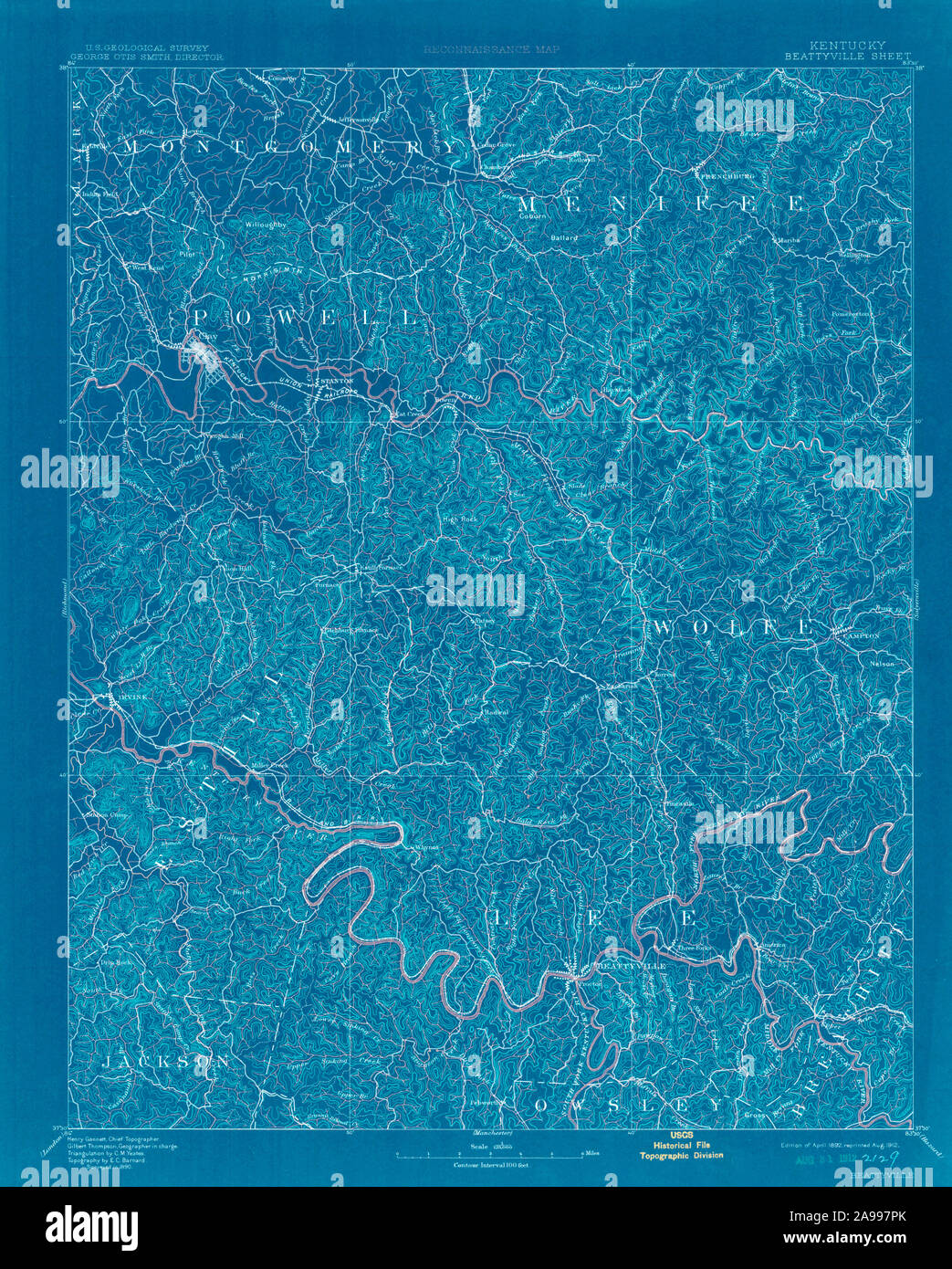 Map of beattyville kentucky hires stock photography and images Alamy