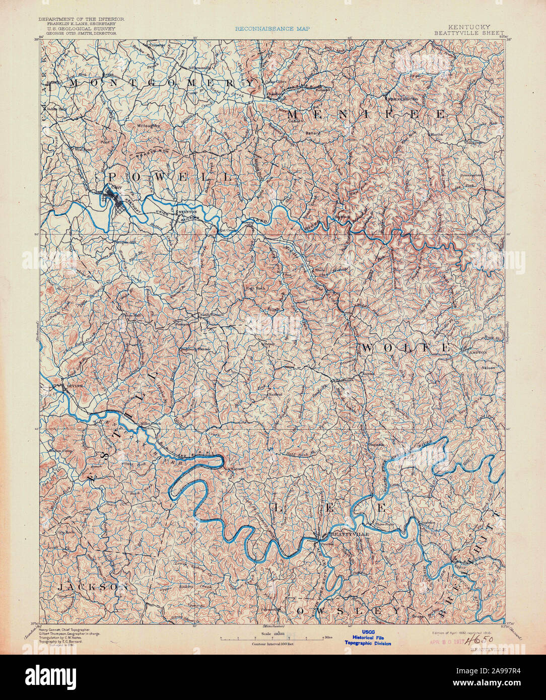 Map of beattyville kentucky hires stock photography and images Alamy