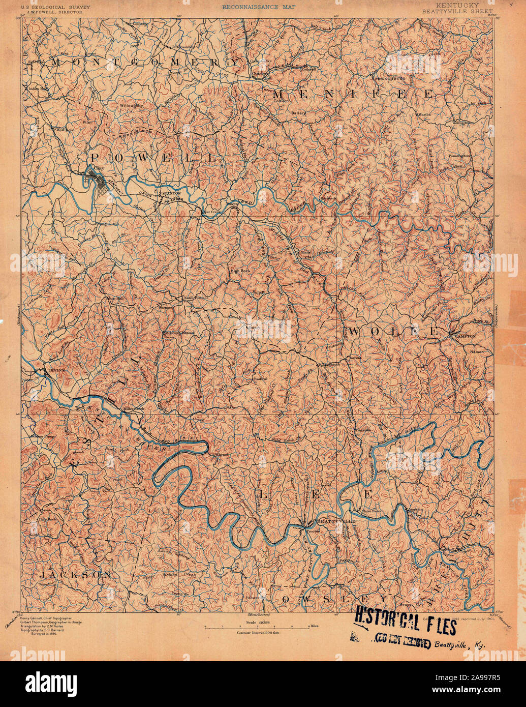 Map of beattyville hires stock photography and images Alamy