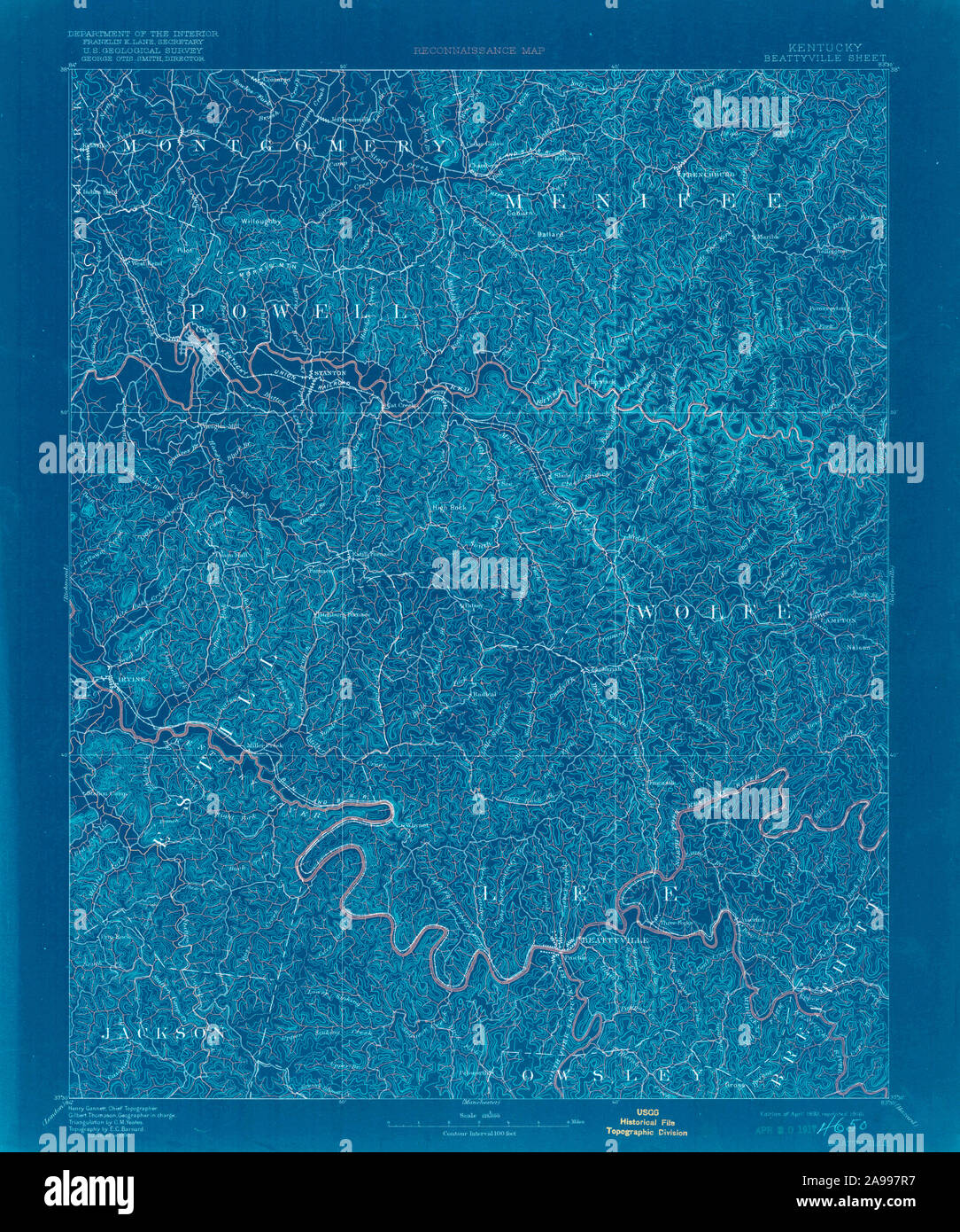 Map of beattyville hires stock photography and images Alamy