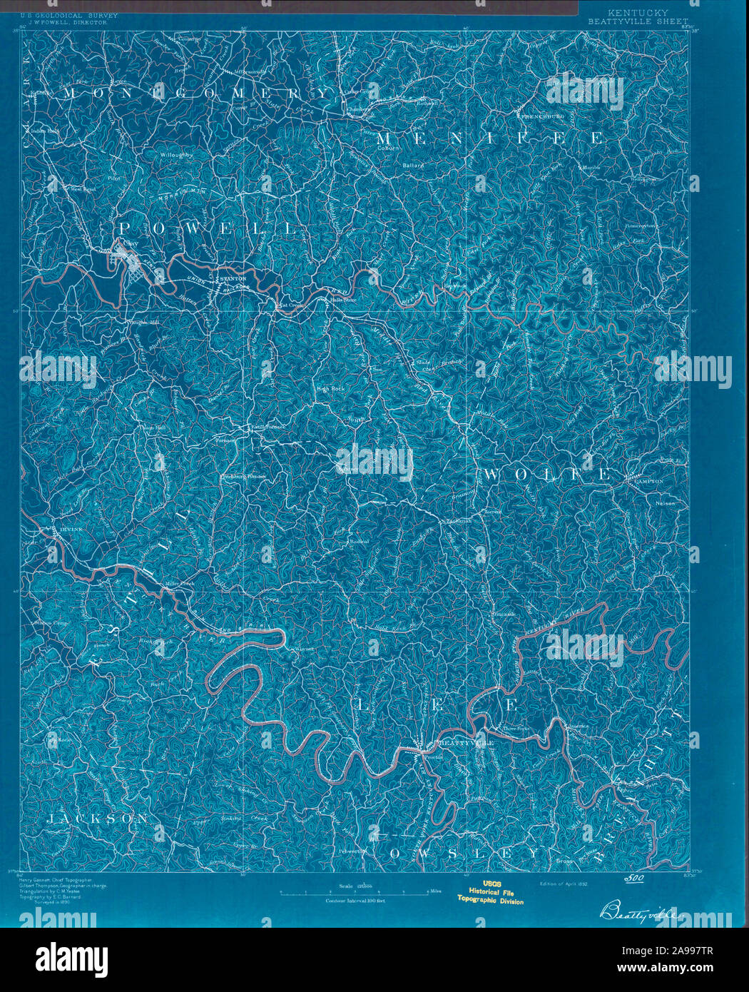 Map of beattyville hires stock photography and images Alamy