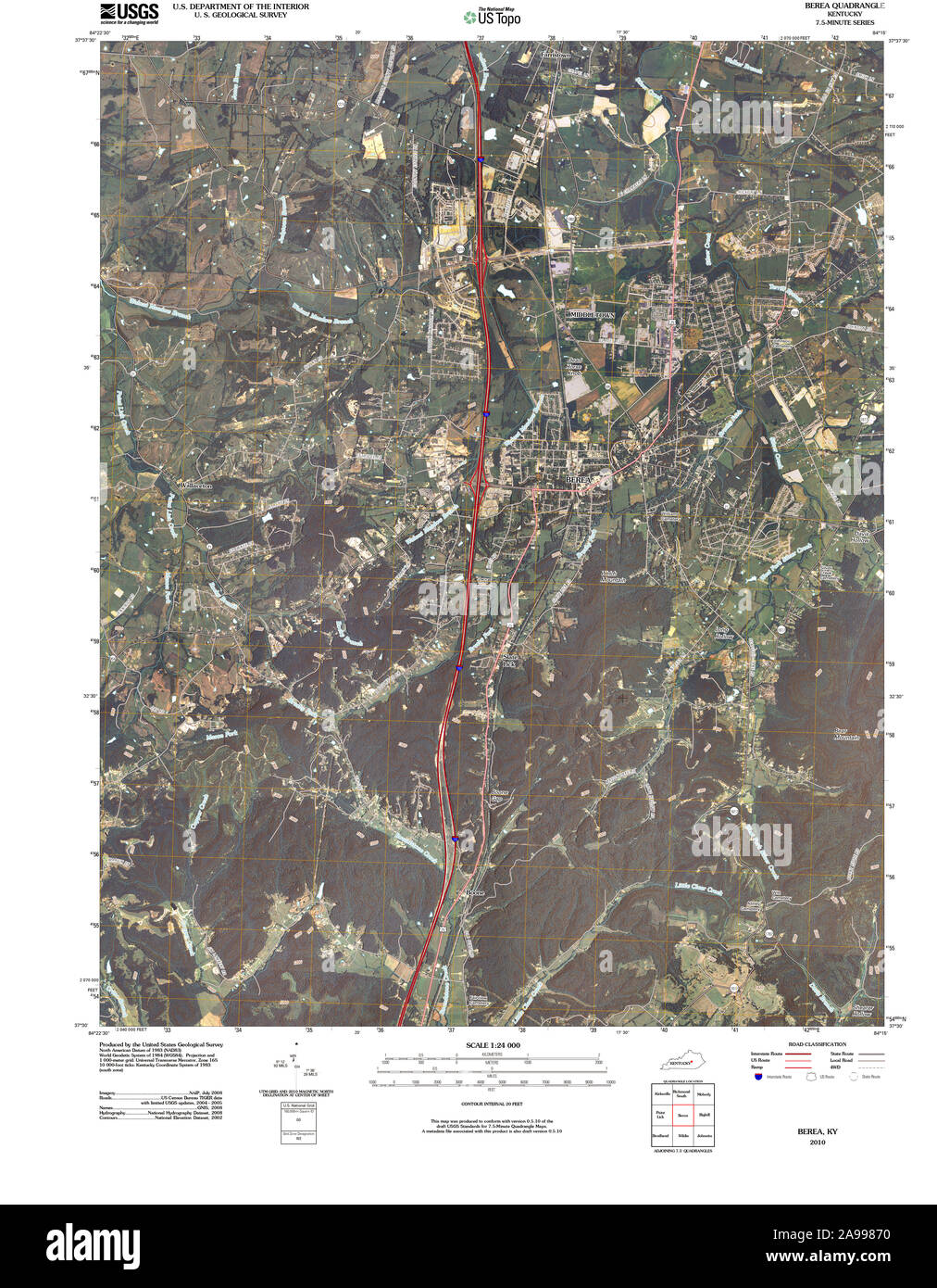 Map of berea kentucky Cut Out Stock Images & Pictures Alamy