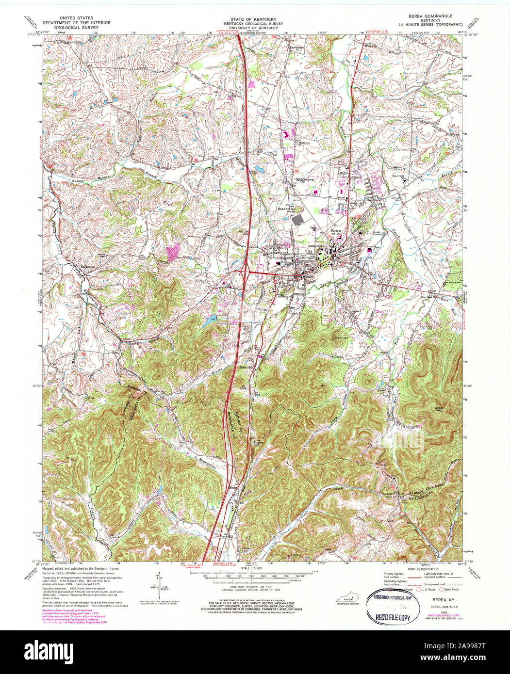 Map of berea kentucky hi-res stock photography and images - Alamy