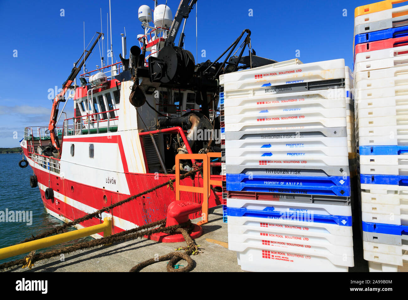 Fishing Trawler, Baltimore Village, County Cork, Ireland Stock Photo