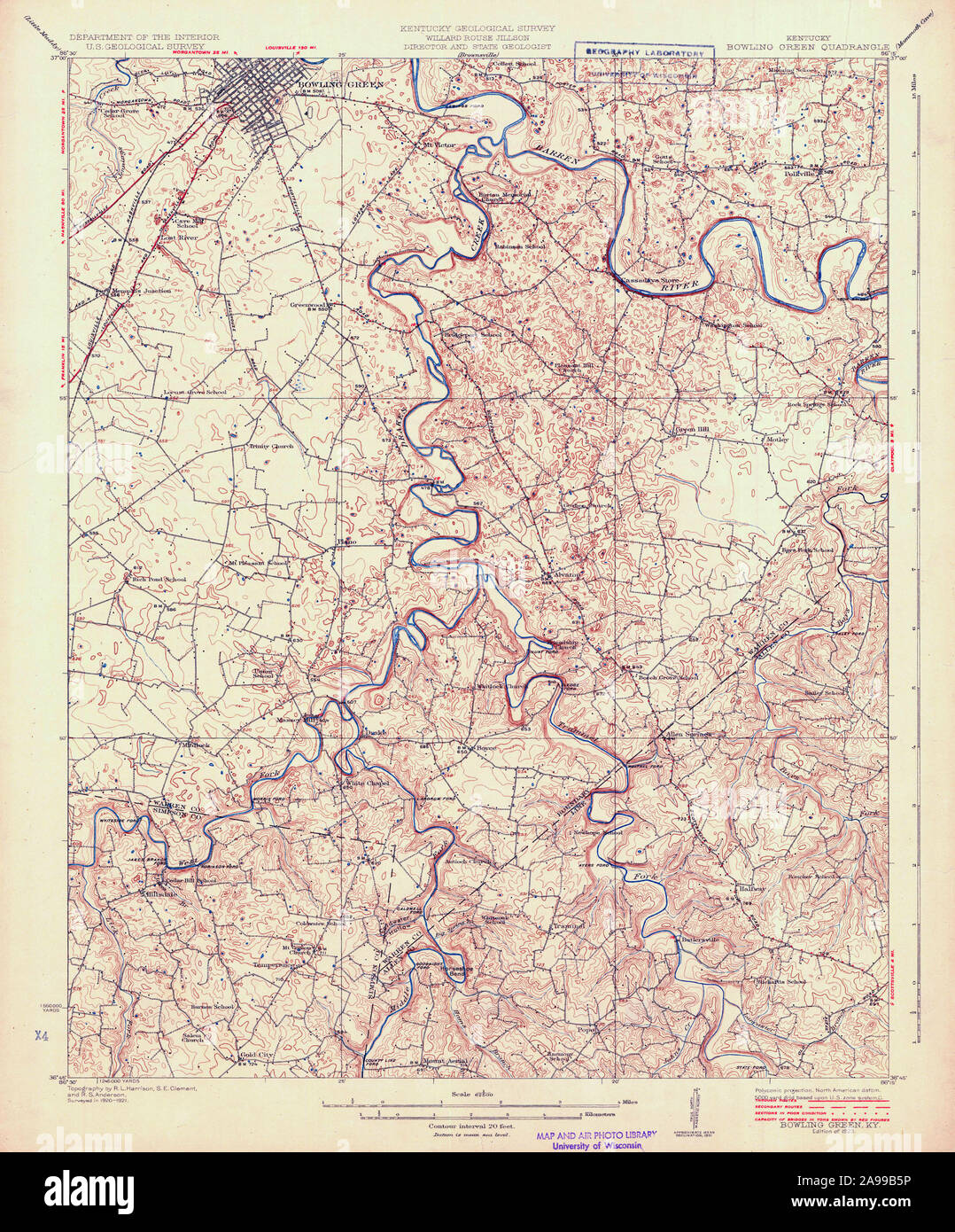 Map of bowling green kentucky hires stock photography and images Alamy