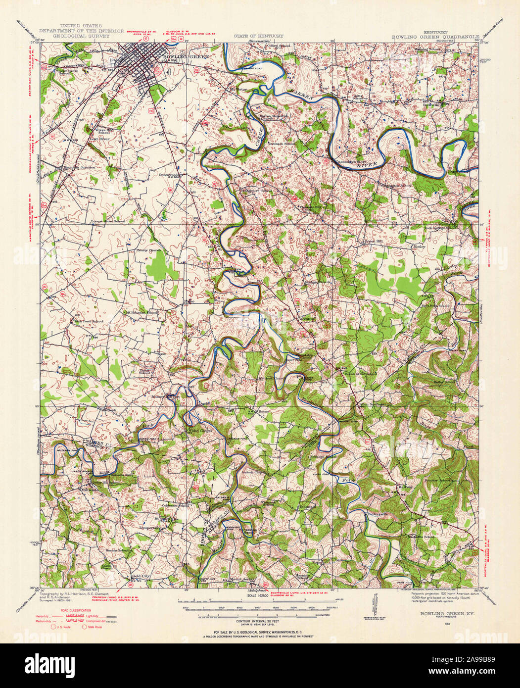 Map of bowling green kentucky hires stock photography and images Alamy