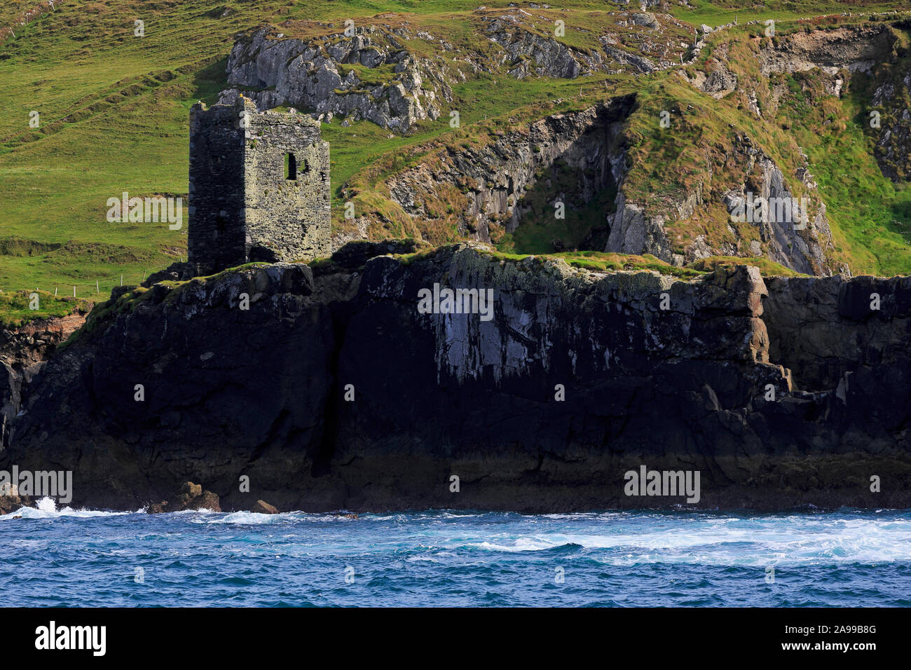 Dun an Oir Fort, Cape Clear Island, Baltimore, County Cork, Ireland Stock Photo