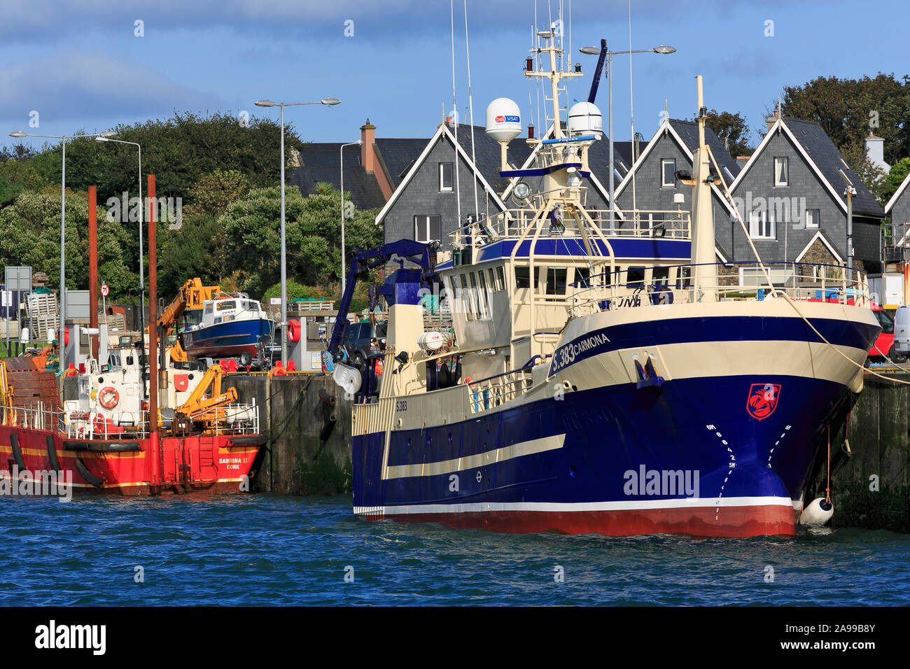 Fishing Trawlers, Baltimore Village, County Cork, Ireland Stock Photo