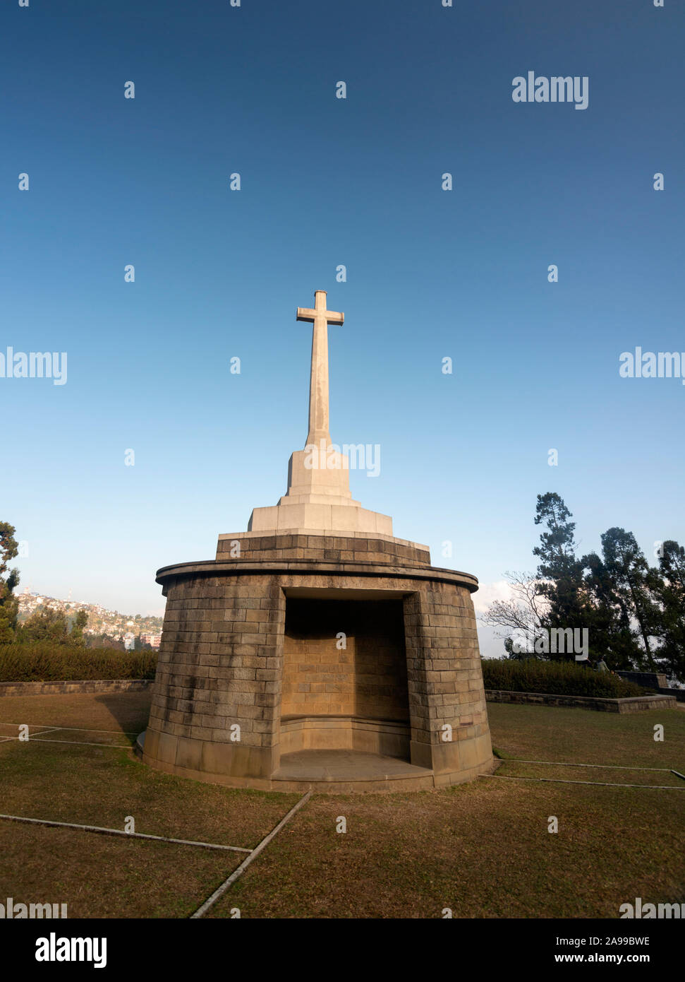 War memorial at Kohima, Nagaland, India Stock Photo