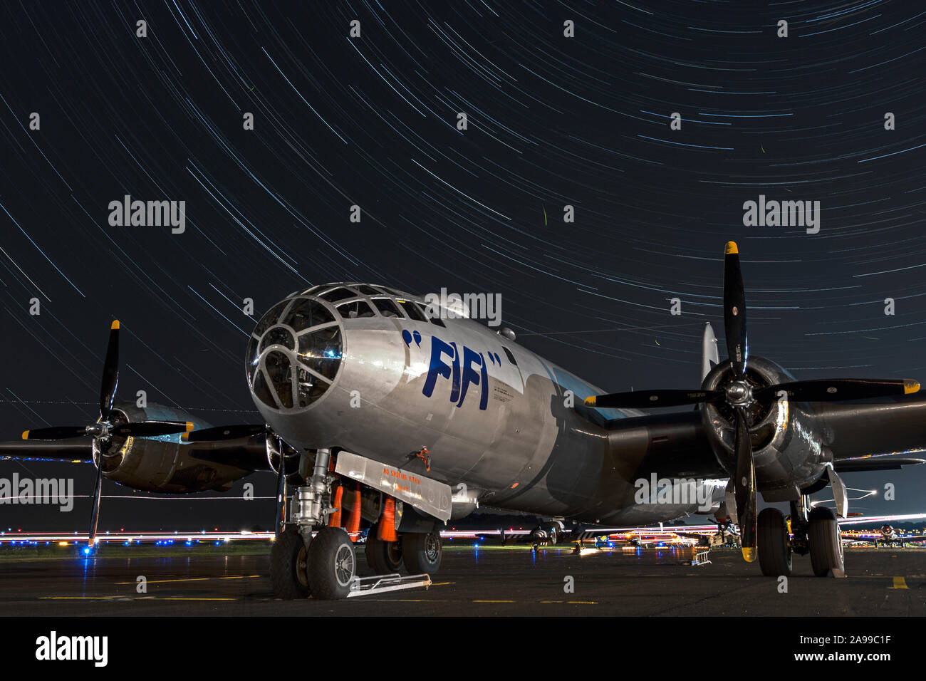 World War II era B29 Superfortress 'Fifi' on display at the 2015 Heavy