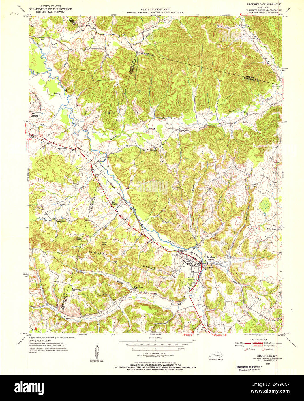 Map of brodhead hires stock photography and images Alamy