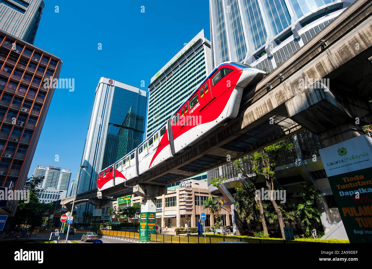 KL Monorail, Kuala Lumpur, Malaysia. Stock Photo