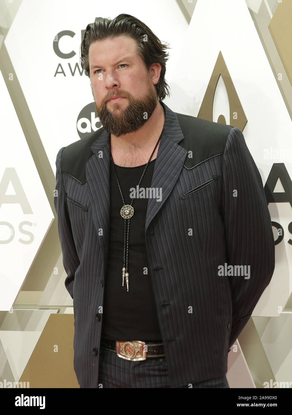 Nashville, United States. 13th Nov, 2019. Zach Williams arrives for the