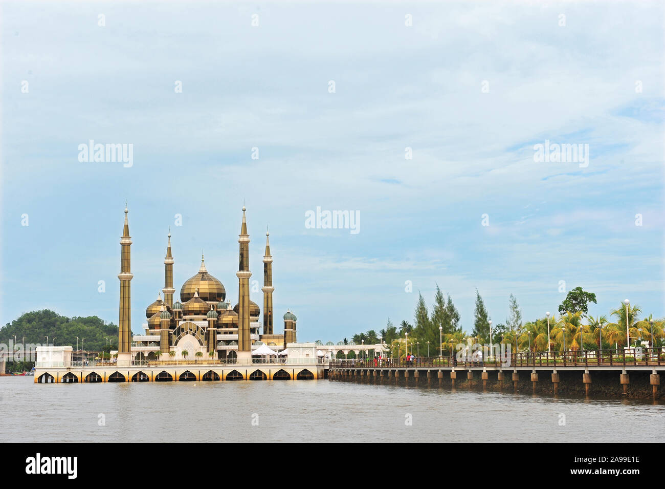 The Crystal Mosque or Masjid Kristal is a mosque in Wan Man, Terengganu, Malaysia. Stock Photo