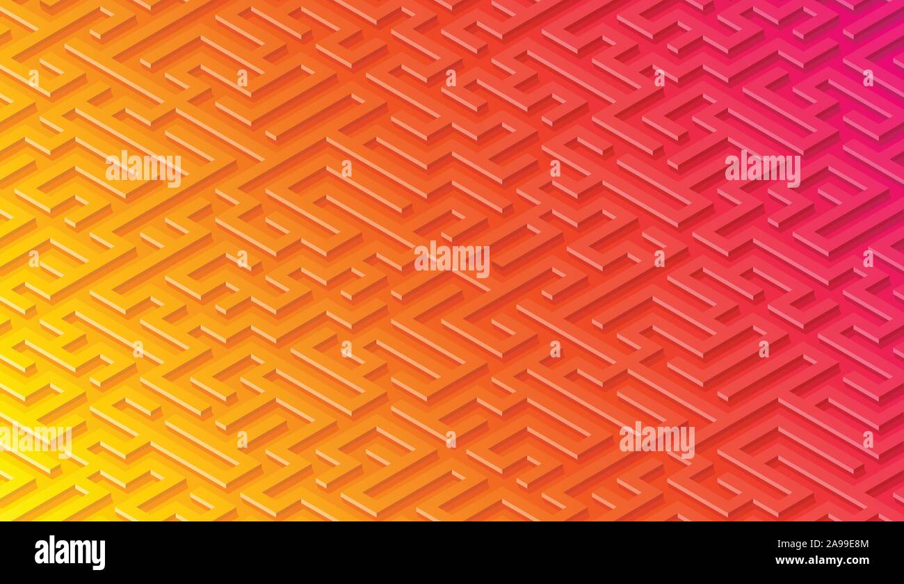 Maze pattern abstract background with vibrant labyrinth for poster or ...