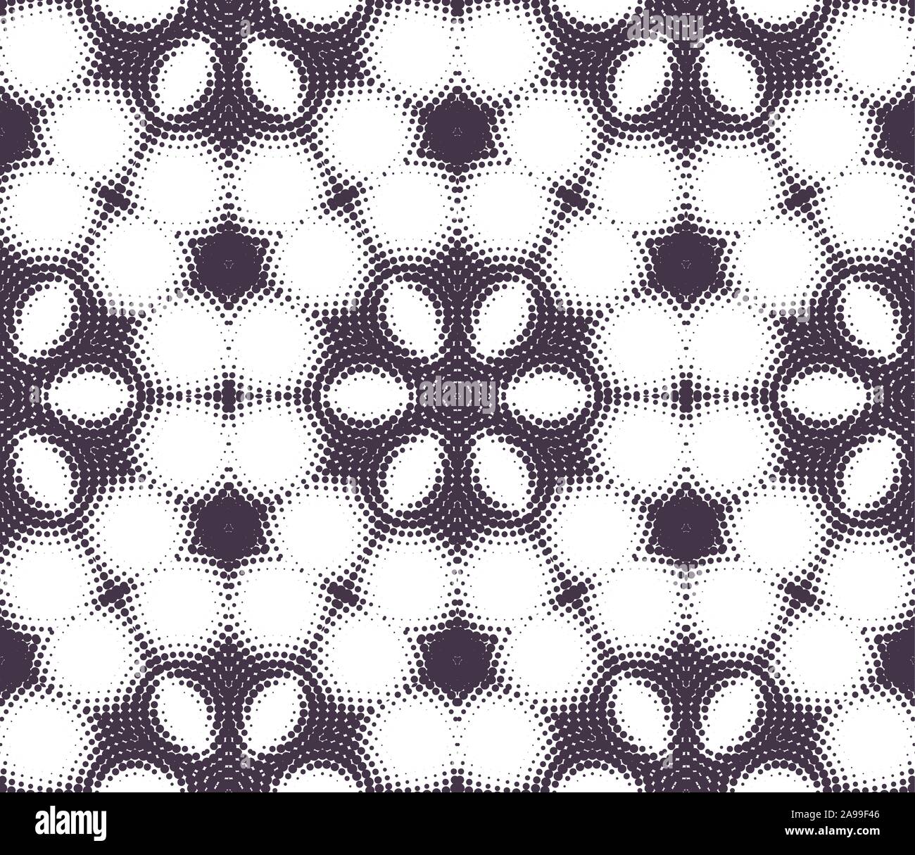 Seamless pattern with geometric dotted tiles and arabic pattern grid for abstract background Stock Vector