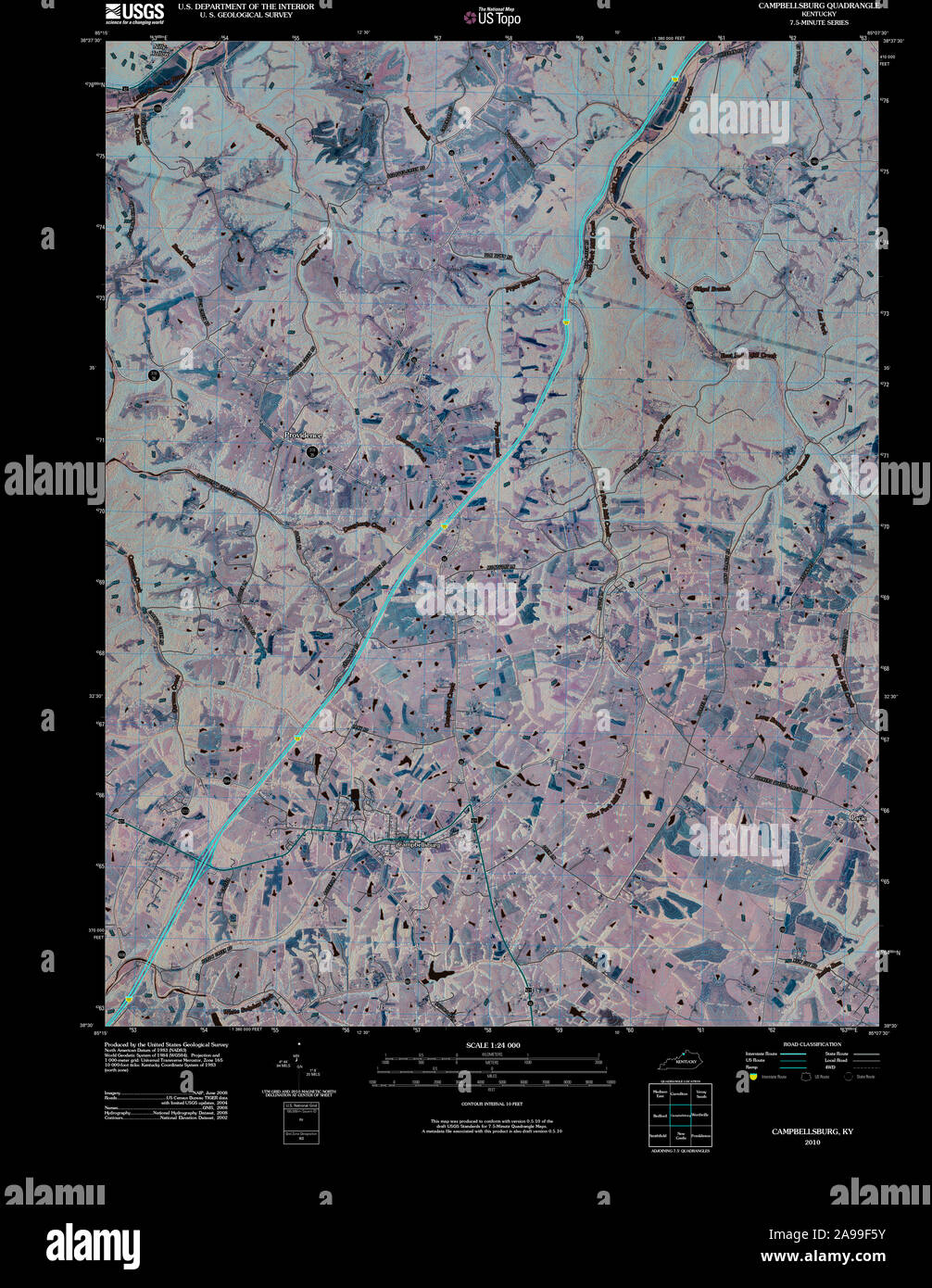 Campbellsburg kentucky map hires stock photography and images Alamy