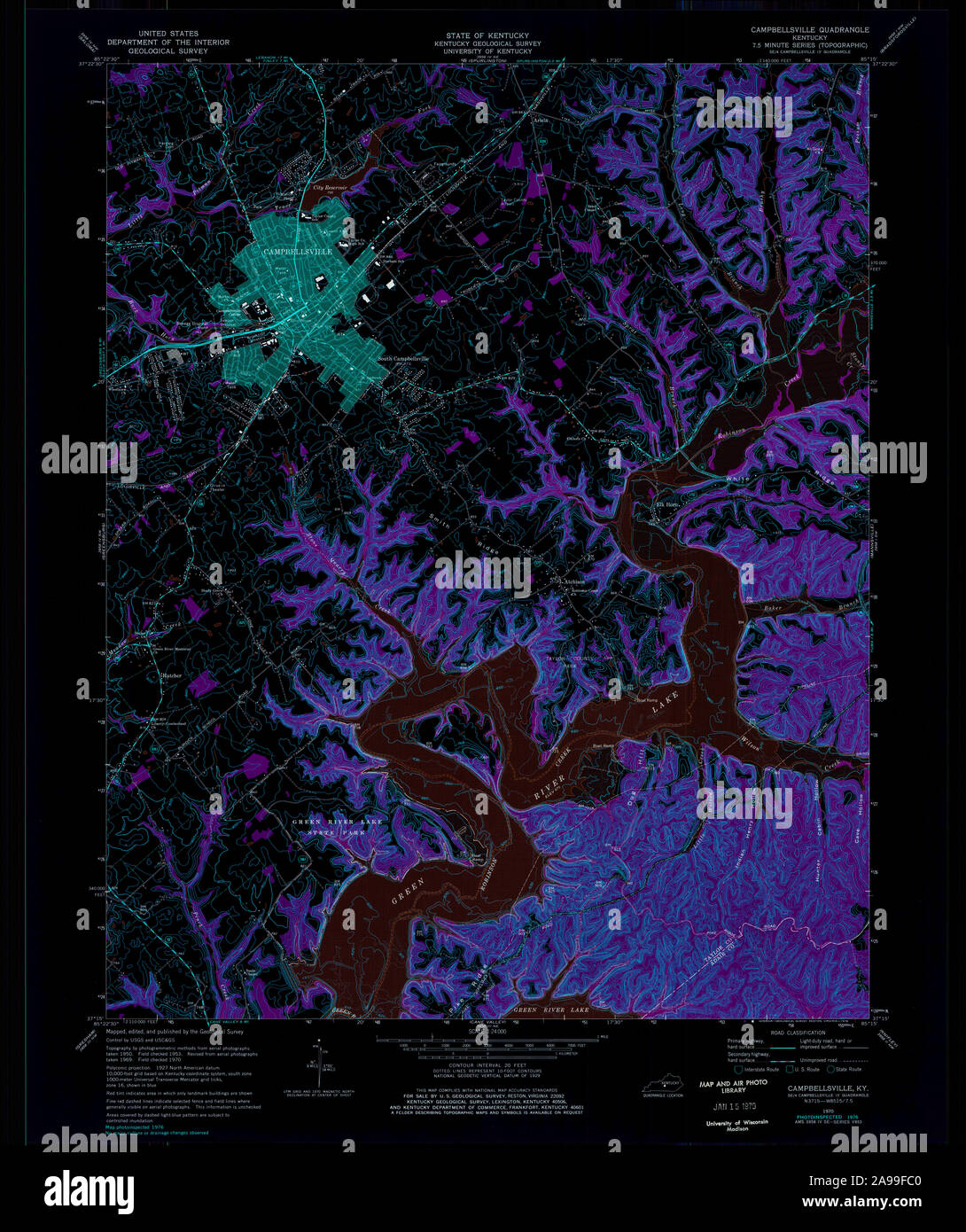 Map of campbellsville hires stock photography and images Alamy