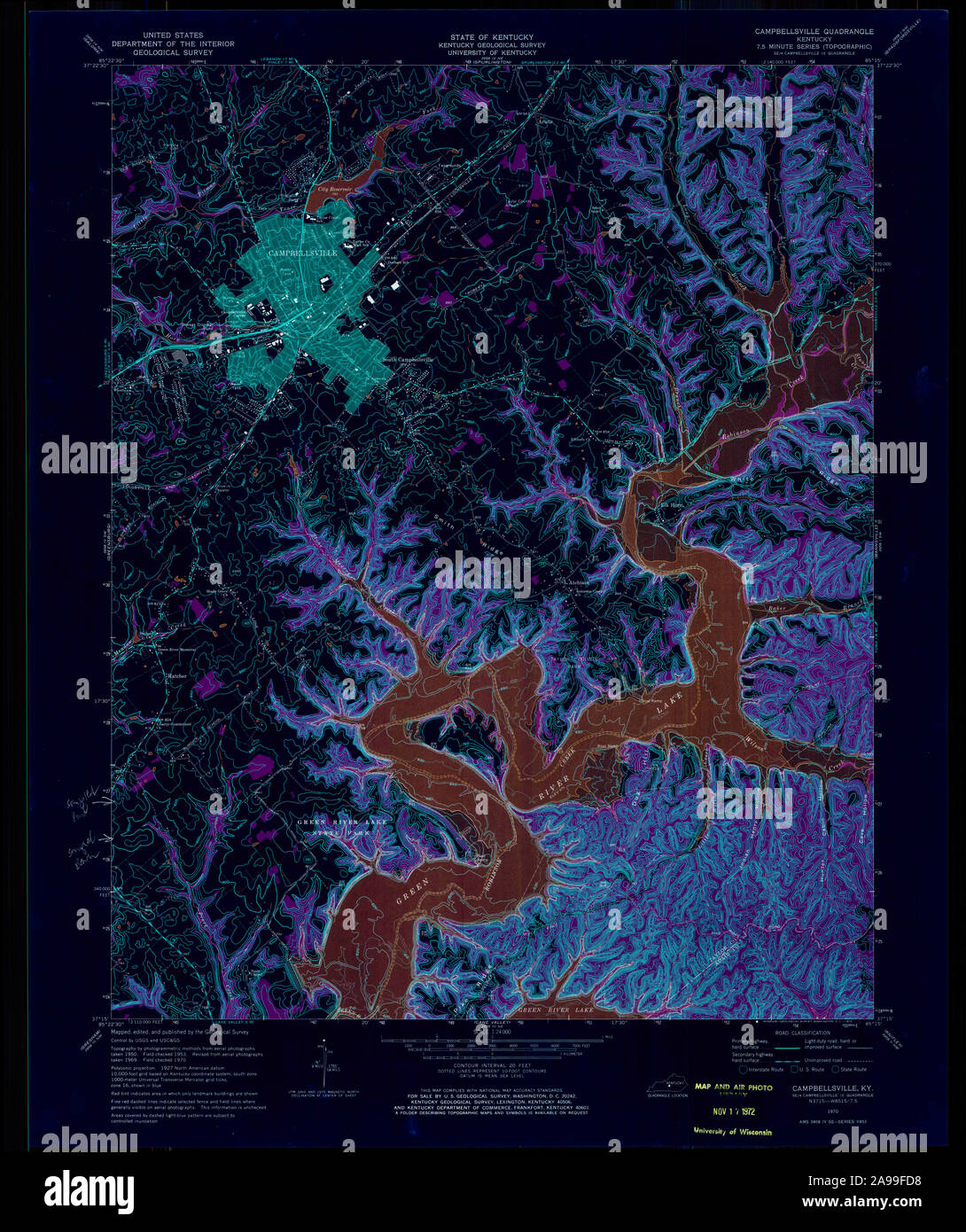 Map of campbellsville hires stock photography and images Alamy