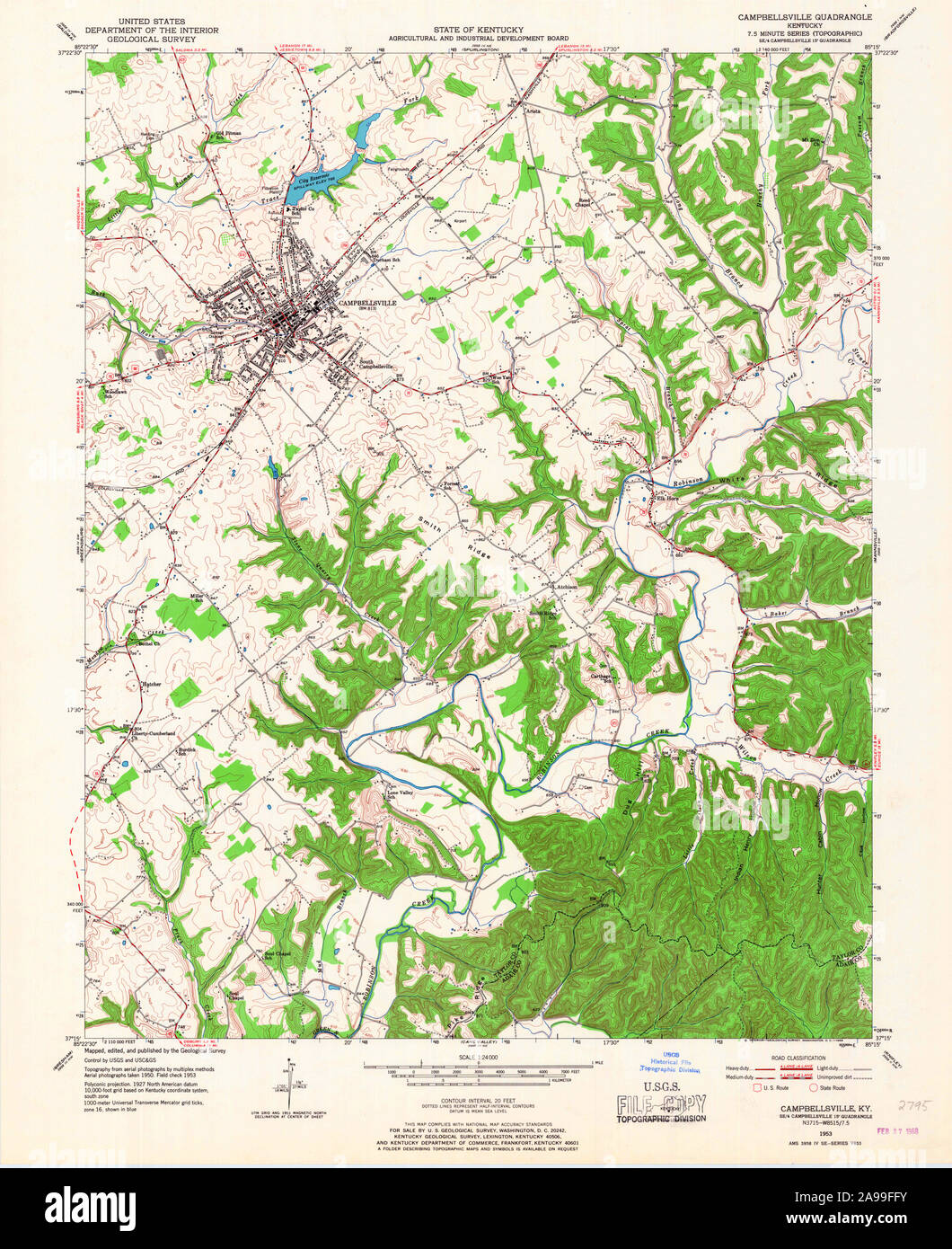 Campbellsville map hires stock photography and images Alamy
