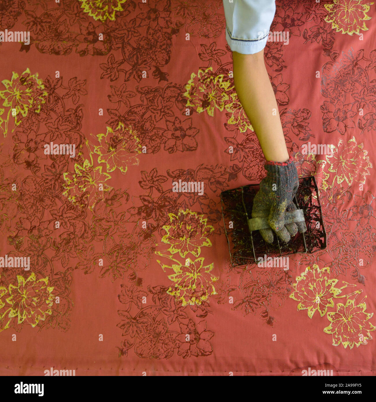 Batik Block Printing Stock Photo - Alamy