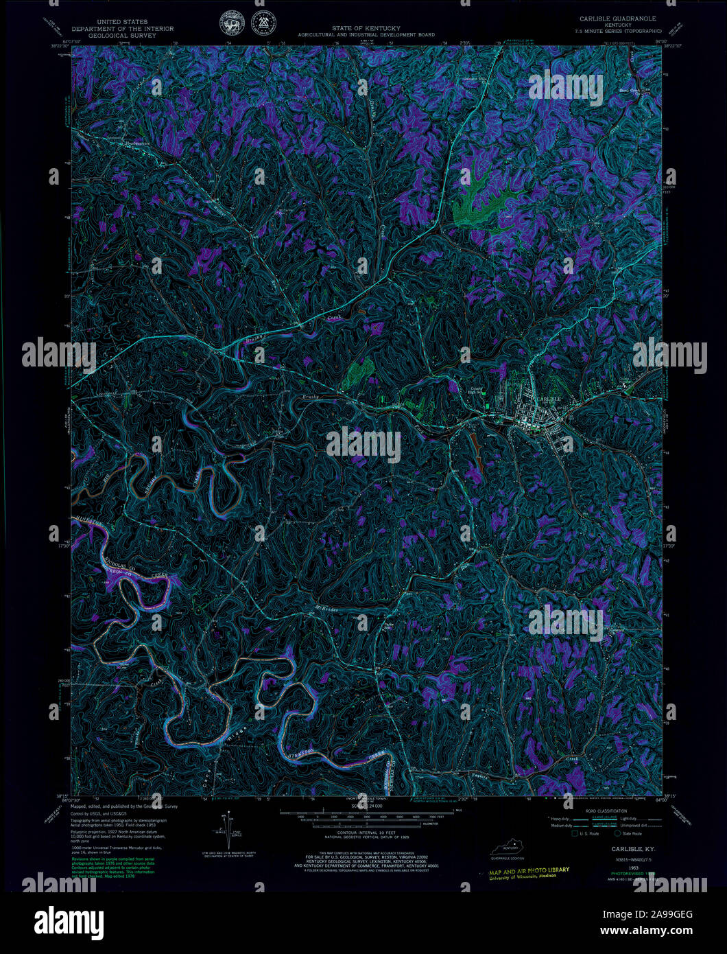 Map of carlisle kentucky hires stock photography and images Alamy
