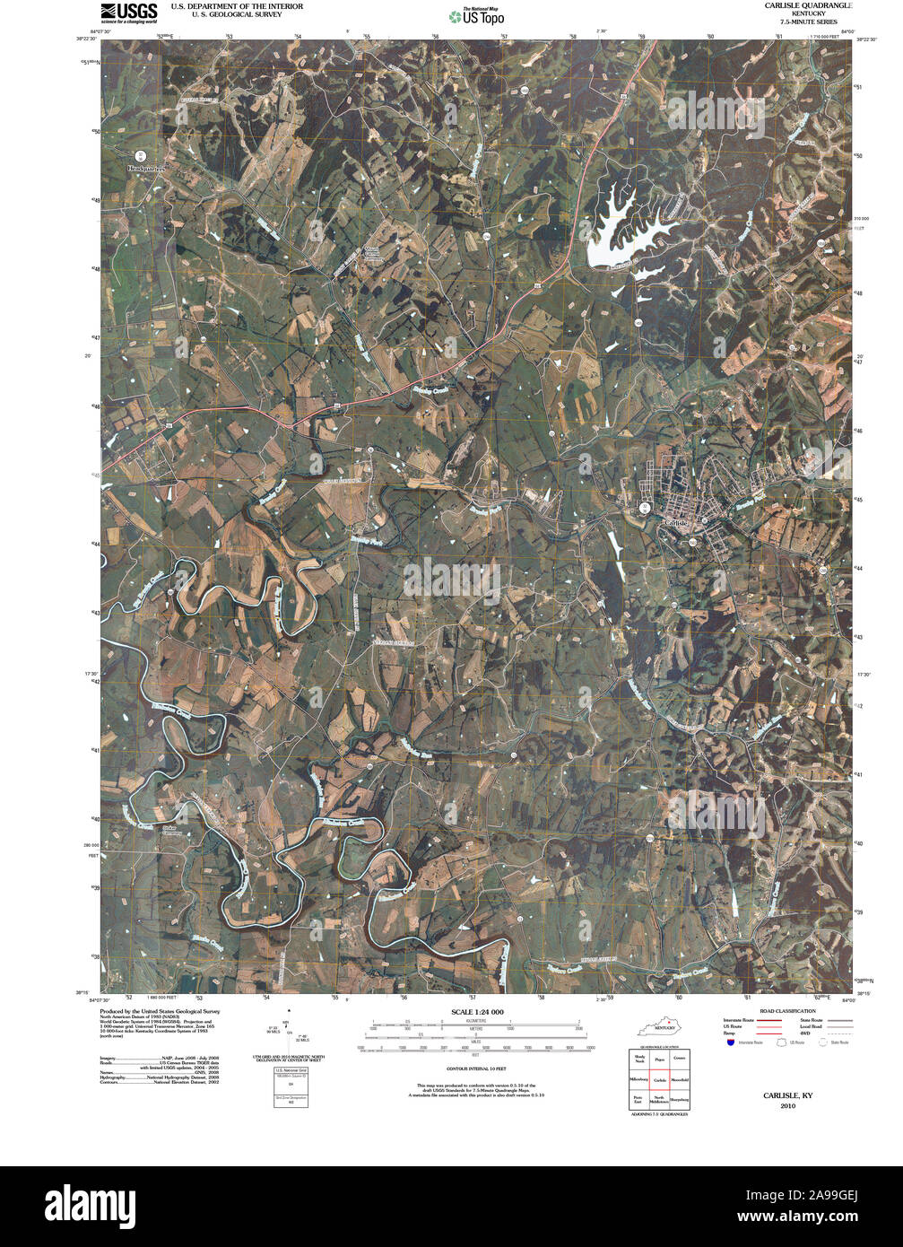 Map of carlisle kentucky hires stock photography and images Alamy