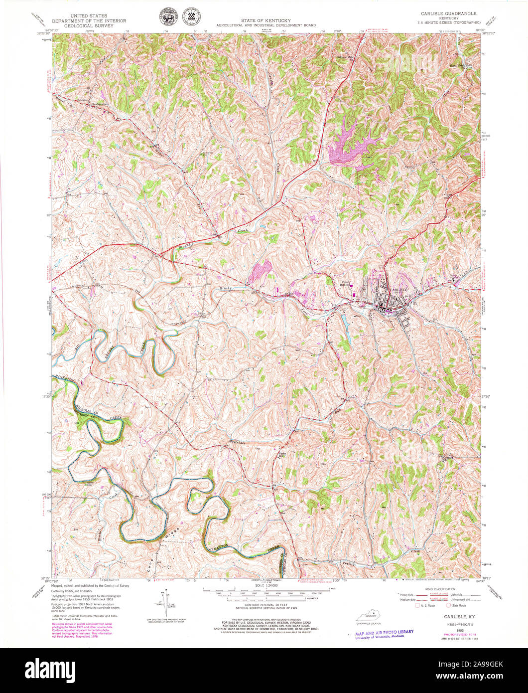 Map of carlisle kentucky hires stock photography and images Alamy