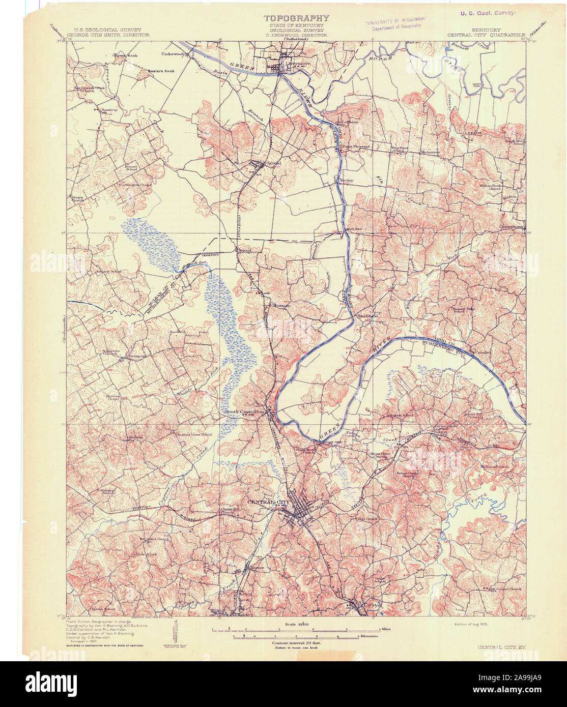 Central city kentucky map hires stock photography and images Alamy