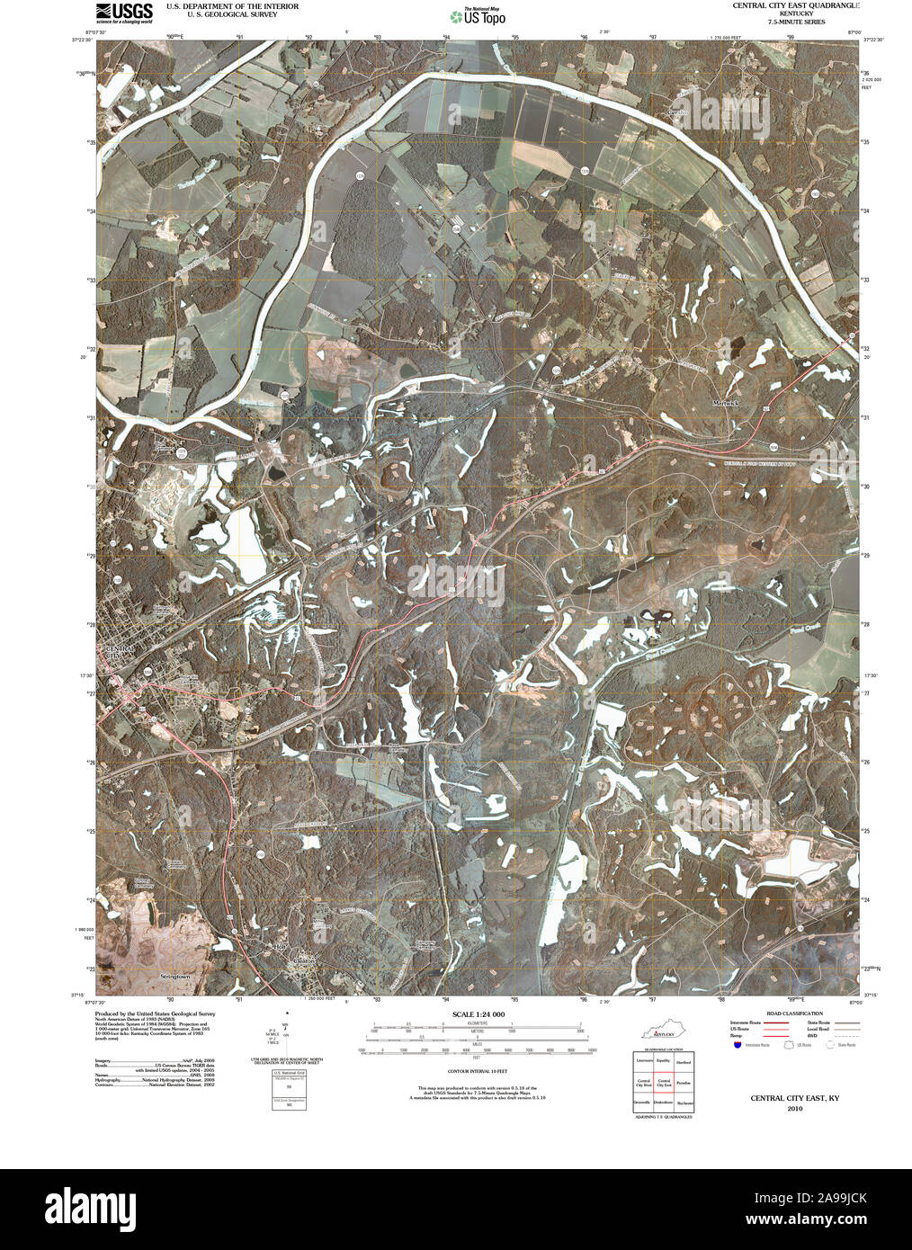 Central city kentucky map Cut Out Stock Images & Pictures Alamy