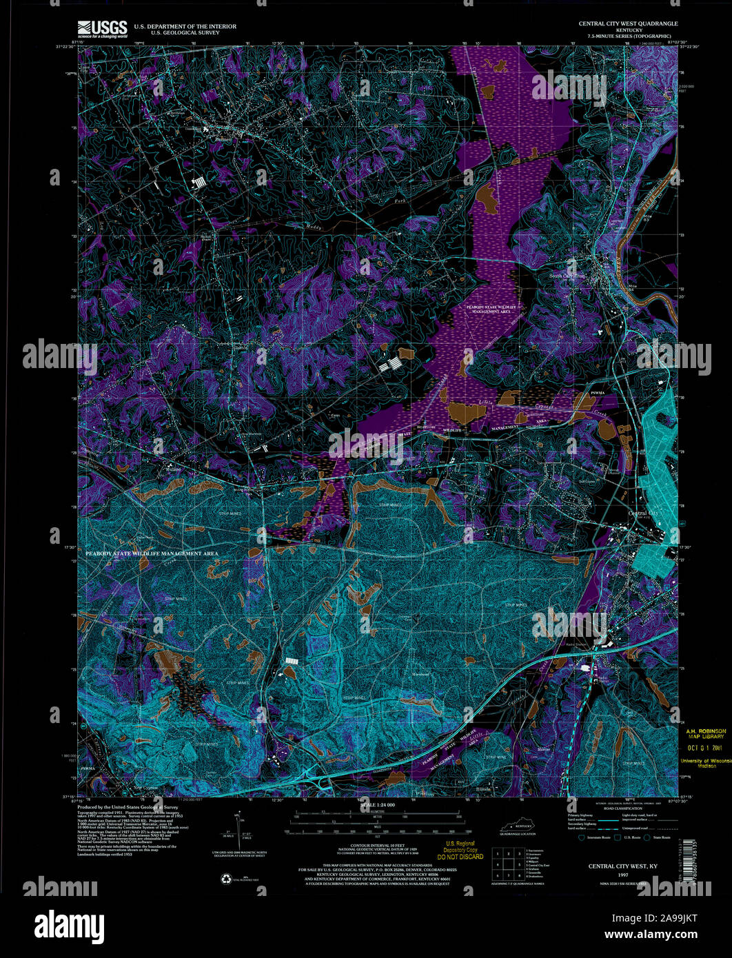 Central city kentucky map hires stock photography and images Alamy