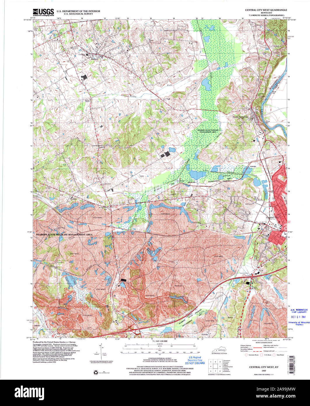 Central city kentucky map hires stock photography and images Alamy